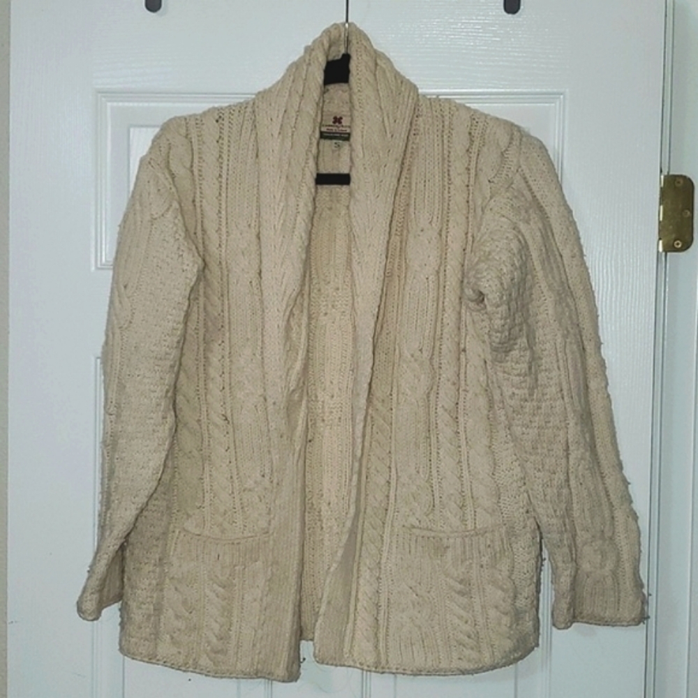 Carraigdoon Merino Wool Irish Knit Sweater Size Small (READ)